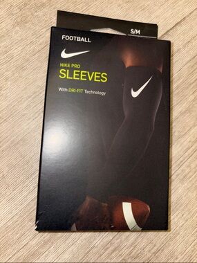Nike Black Arm Sleeves with White Swoosh